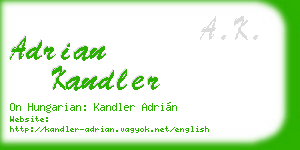 adrian kandler business card